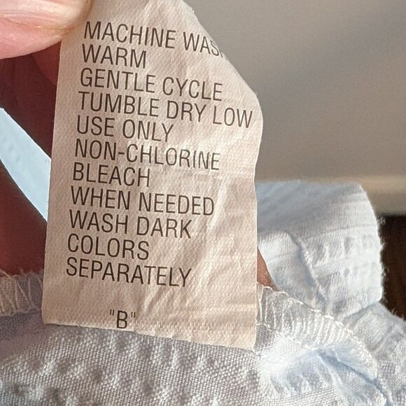 Miss Elaine Light Blue Textured Cotton Blend Embroidered Zip-Front House Coat L - Picture 8 of 8